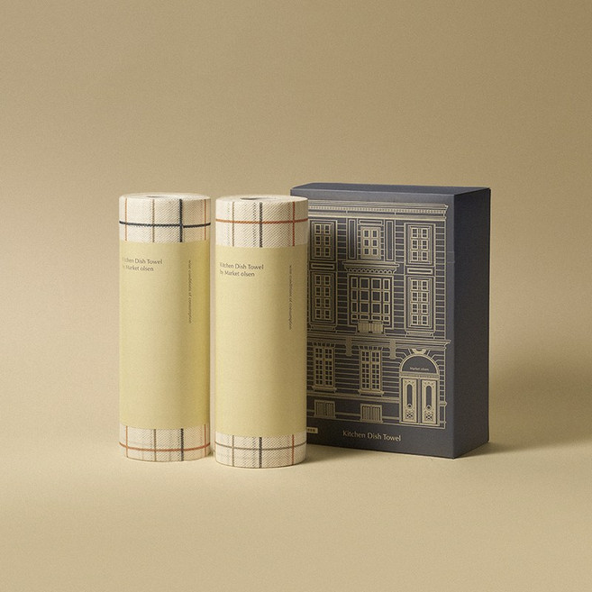 마켓올슨 빨아쓰는 행주 블루, 2개입, 1개