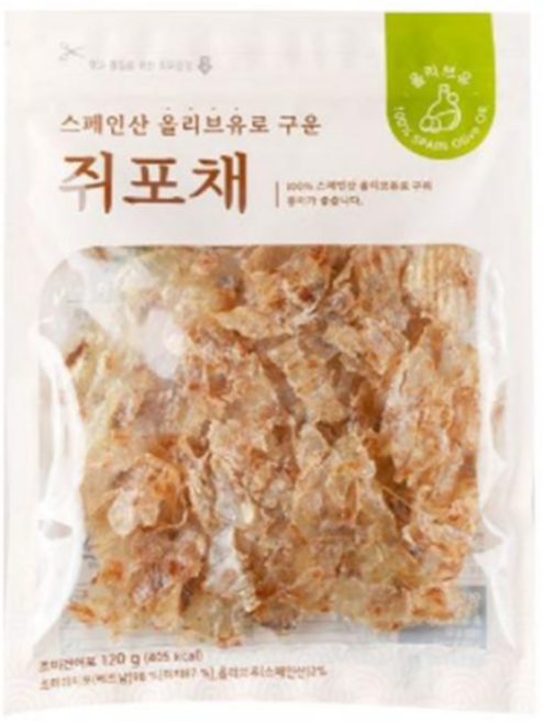 올리브유로 구운 쥐포채, 1개, 120g