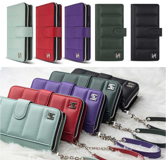 폰폰 갤럭시 A36 SM-A366N 에이치 패팅 패턴 풀수납 지퍼지갑형 다이어리 휴대폰 케이스