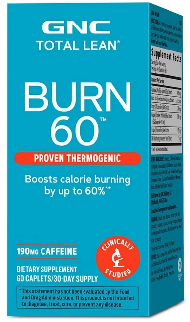 [정품 미국 배송] GNC 토탈린 번 식스티 60정 (타블렛) 칼로리 컷 60%, 1개 - 쿠팡