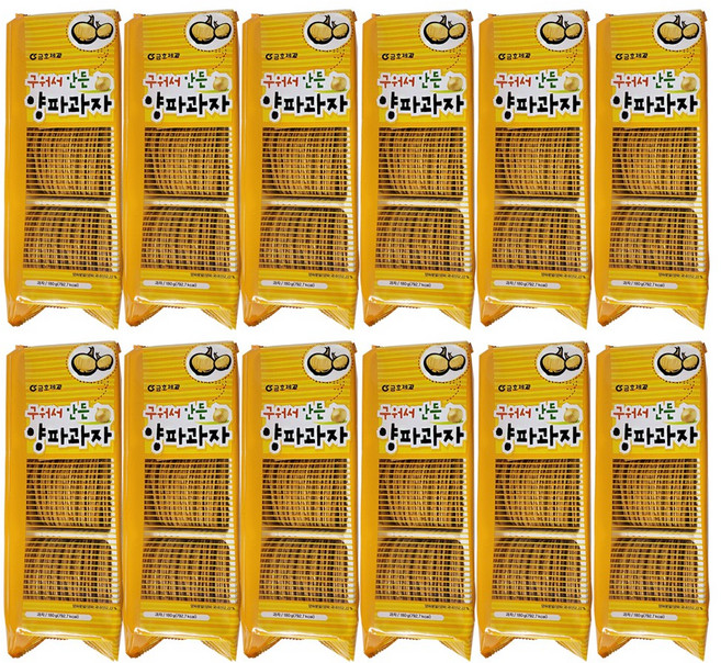 금호제과 구워서 만든 양파과자 두부과자 주전부리 담백한 과자, 180g, 12개