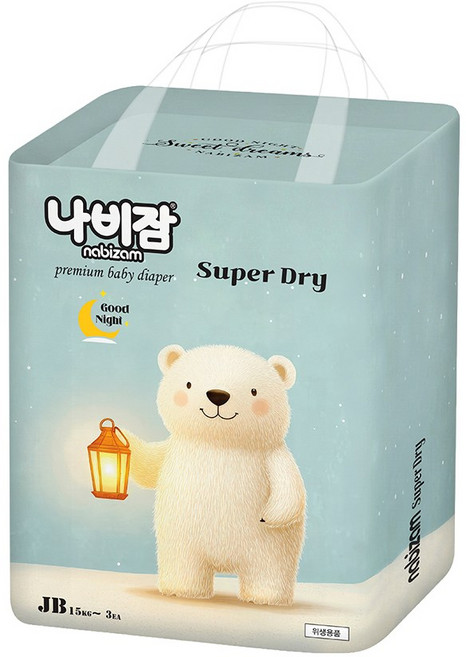 [체험팩] 나비잠 기저귀 슈퍼드라이 오버나이트 팬티 3장 샘플, 3매, 점보형(2XL)