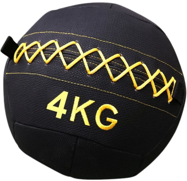 軟式藥球/健身牆球 (2KG-6KG) - 柔軟材質，多種重量選擇，核心訓練, 單色, 1個, 4kg