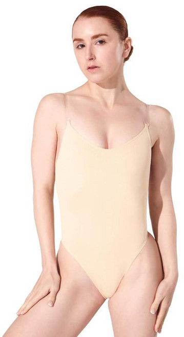Capezio 조절식 스트랩 여성용 캐미솔 레오타드 블랙. Small