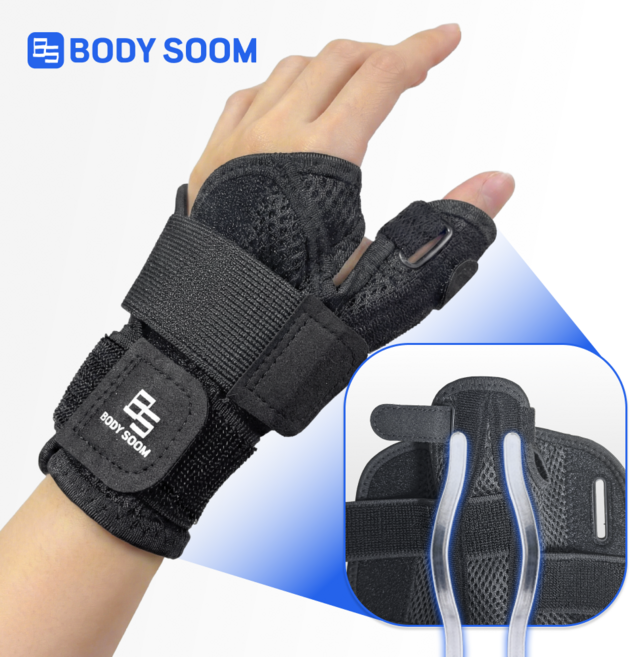바디숨 엄지손가락 고정 건초염 손목보호대, 1개