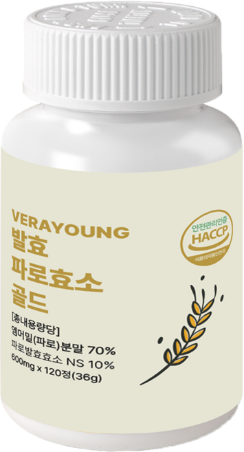 베라영 식약청인증 발효 파로효소 골드, 12개, 60정