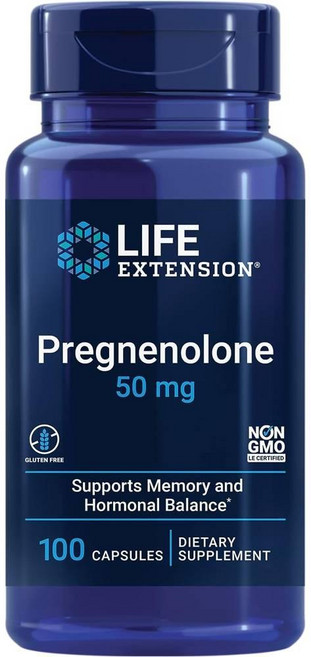 라이프 익스텐션 프레그네놀론 50mg 캡슐 Life Extension Pregnenolone, 100정, 1개
