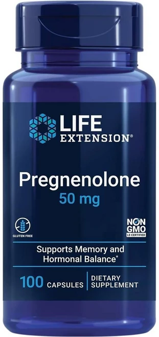 라이프 익스텐션 프레그네놀론 50mg 캡슐 Life Extension Pregnenolone, 100정, 1개 - 쿠팡