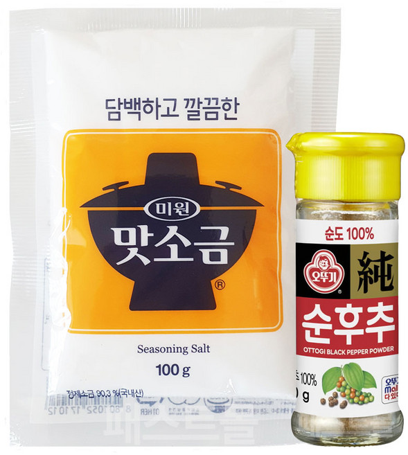 맛소금 100g + 오뚜기 순후추(병) 20g 세트 대상, 맛소금 100g + 오뚜기 순후추(병) 20g 세트 대, 1세트