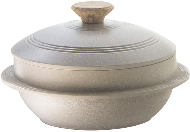 모리다인 IH 직화 인덕션 정담은 가마솥 3중 뚝배기 냄비, 1개, 3-4인용 베이지, 21cm