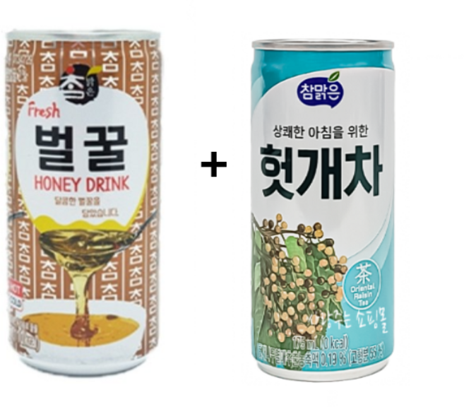 대일 벌꿀 175ml 30개 + 대일 헛개차 175ml 30개, 60개