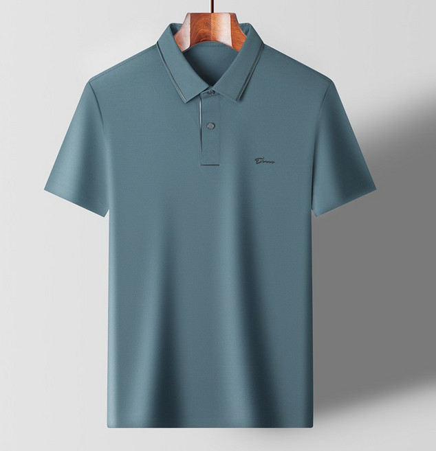 Luspirez 남성 비스코스 골프 반팔 카라 티셔츠