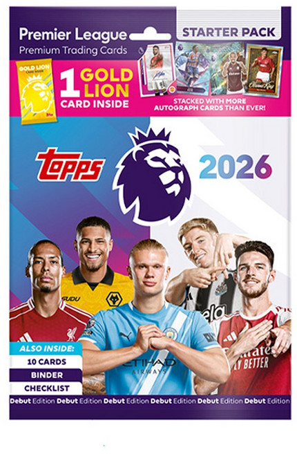 탑스 프리미어 리그 2026 [스타터팩] 축구 카드 TOPPS 축구 카드 15세 이상 EPL, 1개