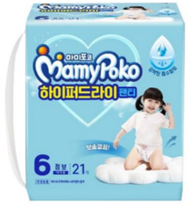 마미포코 하이퍼드라이 팬티기저귀 점보 (여아), 점보형(2XL), 21매