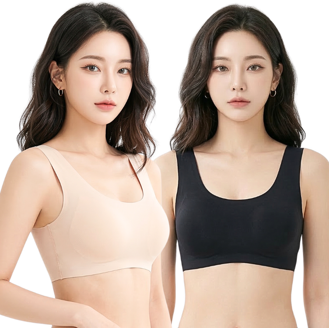 고아라 여성 무봉제 브라 쿨 래쉬가드 이너 노와이어 스포츠 누디 심리스 수영복 스킨 블랙 주니어 GB5491