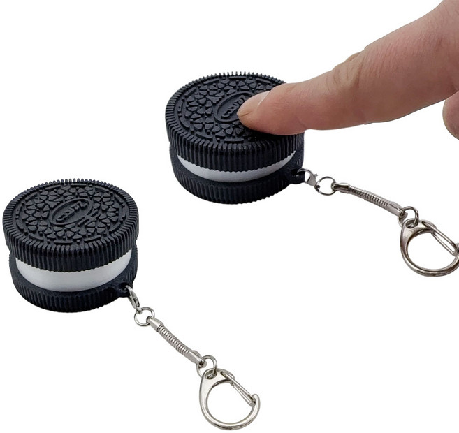 토이즈데이 3D프린팅 초코쿠키 딸깍이 키링 스트레스 해소 피젯 토이 장난감, 1개, 단품