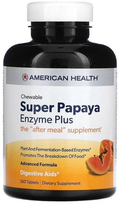 아메리칸 헬스 American Health 슈퍼 츄어블 파파야 엔자임 플러스 360정124788원산지:기타, 1개 - 쿠팡