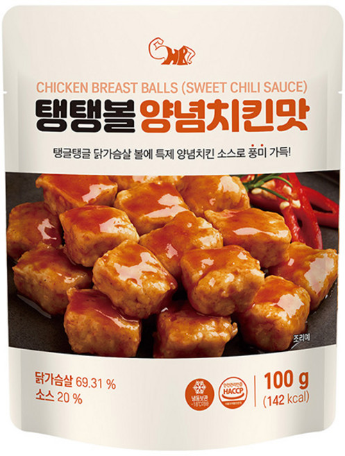 헬스앤뷰티 탱탱볼 닭가슴살 양념치킨맛, 1개, 100g