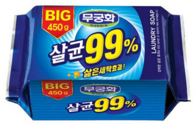 무궁화 BIG 살균 99% 세탁 비누, 4개, 450g