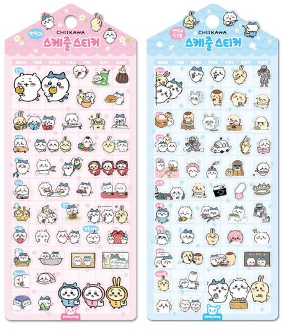 먼작귀 스케쥴스티커 2종 단품 먼작귀와친구들 먼작귀, 1개