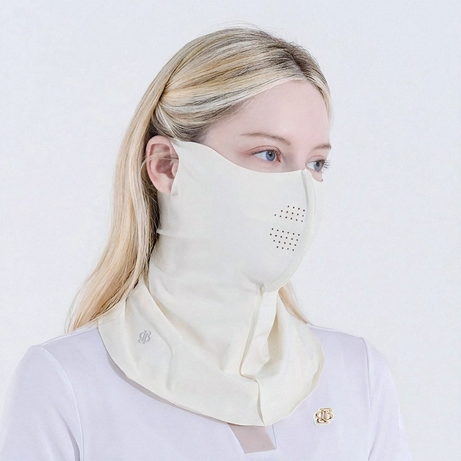 베일리화이트 여성 골프 마스크 UV 자외선 차단 여름용 스포츠 등산 자전거 테니스, 1개, 아이보리