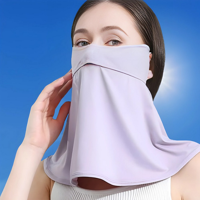 여름 피부를 부탁해 햇빛 자외선차단 여름 쿨링 넥 마스크, 블랙