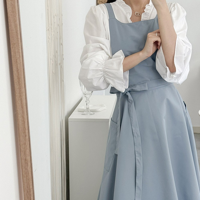 한스데이 리나 방수 플레어 원피스 앞치마, 1개, 리나 소라