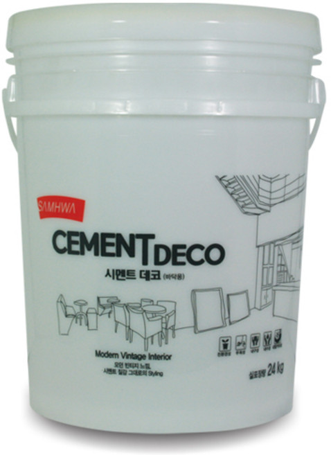 삼화페인트 인테리어용 빈티지 바닥페인트 시멘트데코 바닥용, 내츄럴그레이, 24kg, 1개