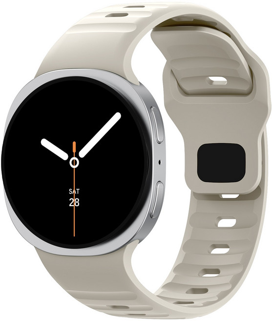 Fegwilde 갤럭시워치8 호환 스포츠 실리콘 스트랩 40mm/44mm/클래식 46mm, 스타라이트