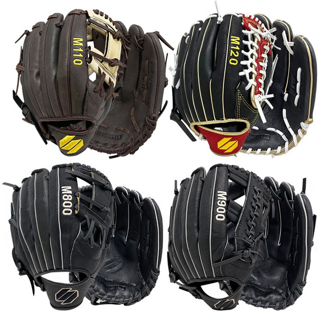 썬버드 천연가죽 돈피야구글러브 올라운드용 11인치 11.5인치 12인치 12.5인치 좌투 우투, 1개, M120(12인치)