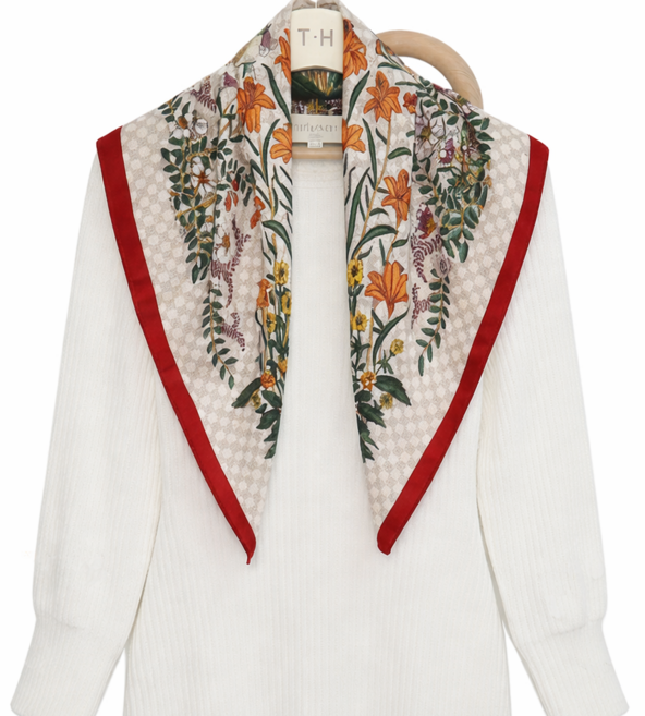 로지제이 부드러운 데일리 고급 여성 사각 스카프