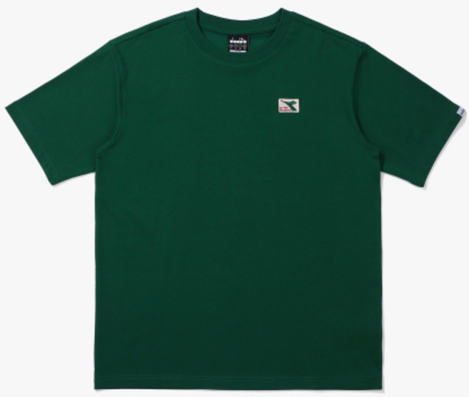 디아도라 Diadora 프리즈 와펜 반팔 티셔츠 그린 매장정품 216886