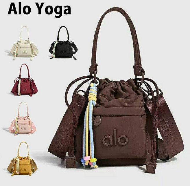 알로 요가 숄더백 여자 여성용 드로스트링 6color