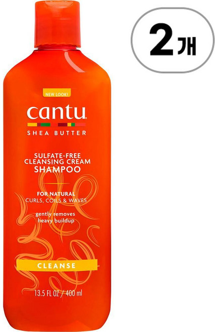 칸투 컬리 헤어 샴푸 cantu Shampoo for Curly Hair 400ml, 2개