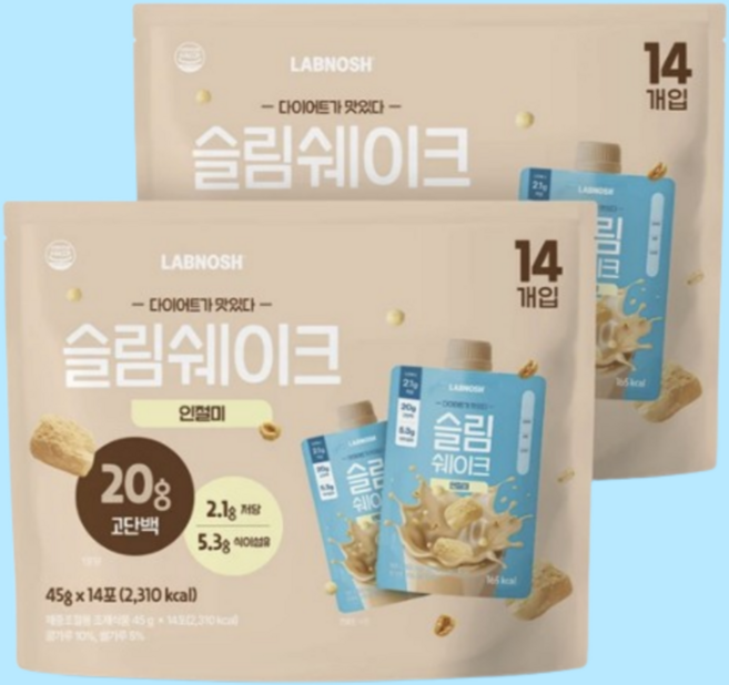 랩노쉬 슬림쉐이크 인절미 맛 체중조절 다이어트 단백질 / 코스트코, 45g, 28개