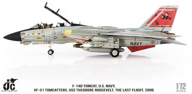 JC金屬 1:72 F-14D Tomcat U.S. NAVY VF-31, 1個