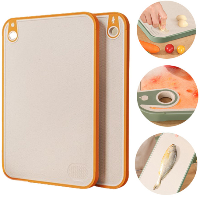 DS 양면 다용도 TPU 도마 논슬립, 오렌지, 1개