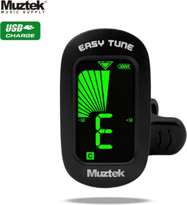 뮤즈텍 기타 튜너기 이지튠 USB-C타입 (통기타 일렉 베이스기타), 1개