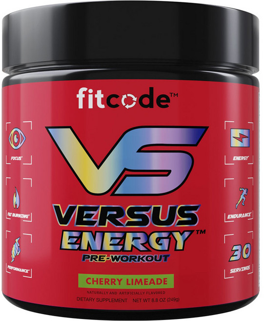 EVLUTION Nutrition Fitcode Versus 에너지 체리 라임에이드, 1개, 249g, 1개