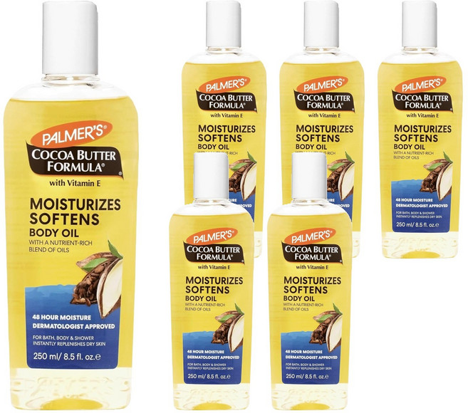 PALMER'S 帕瑪氏 可可脂維生素E保濕護膚油, 6瓶, 250ml