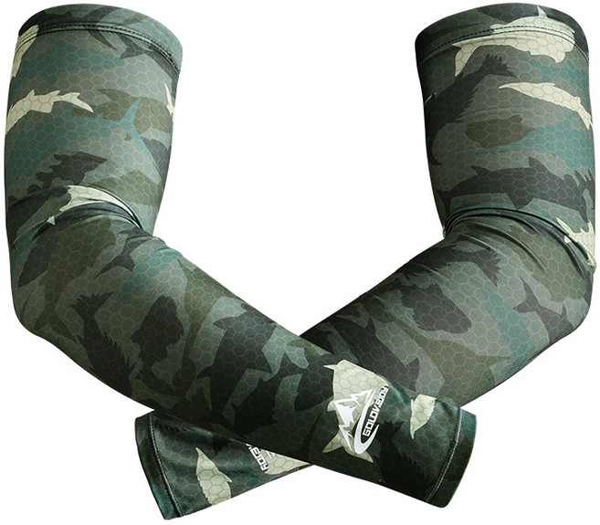 자외선차단 아웃도어 팔토시 낚시 장갑, 1세트, 밀리터리-팔토시