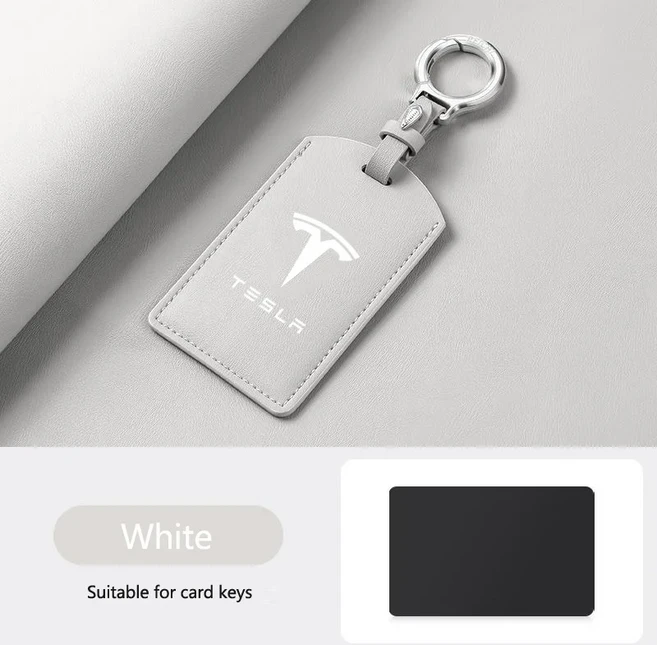 (호환) TPU 자동차 스마트 NFC 카드 키 커버 케이스 보호대 쉘 Fob 테슬라 모델 3 S X Y 체인 액세서리, 04 B-white ring