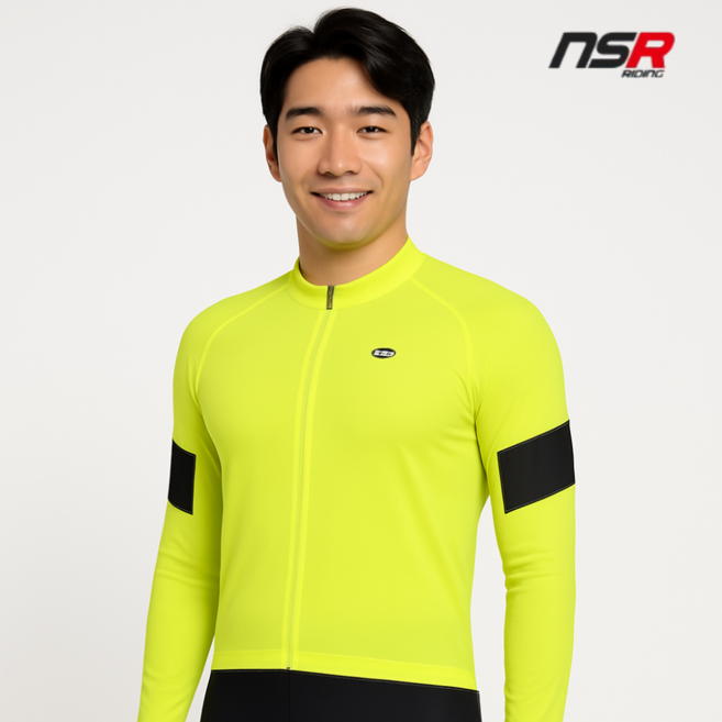 NSR 플래시 하이-비스2 긴팔 자전거 져지 싸이클저지 라이딩복