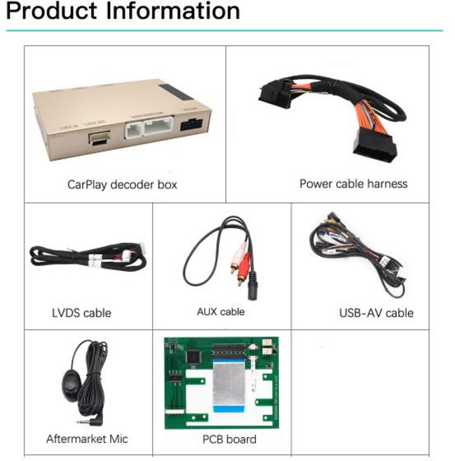 포드 Sync2 용 자동 무선 카플레이 안드로이드 오토 시스템 익스플로러 포커스 Fi.C. C-max Bord F-150, 01 Ford, 한개옵션1