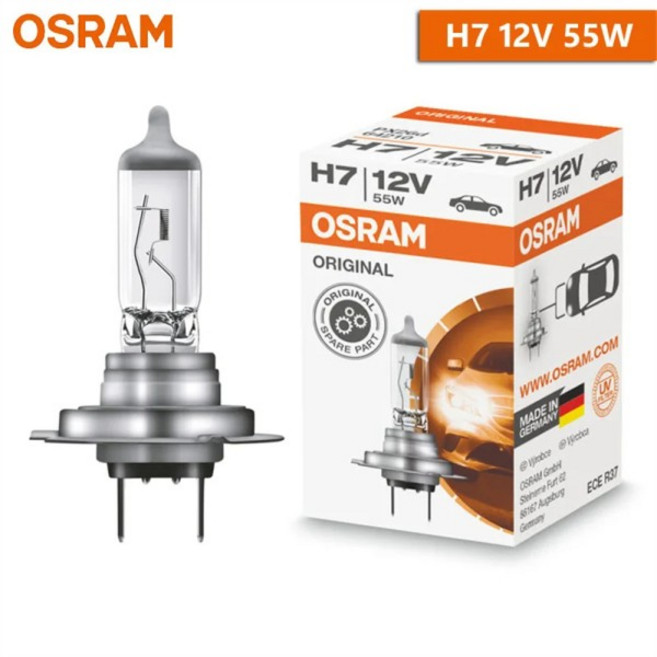 OSRAM H7 64210 PX26d 오리지널 라인 램프 3200K 헤드라이트 12V 55W Hi/lo 빔 자동차 할로겐 표준 전구 독