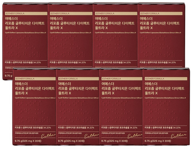 에스더포뮬러 여에스더 리포좀 글루타치온 다이렉트 울트라 X 30매 8박스 (240매), 9.75g, 8개
