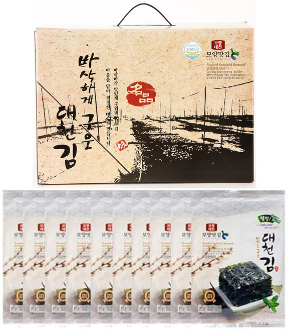 [대천김] 바삭하게 구운 대천김(전장김)_10봉, 200g, 1박스