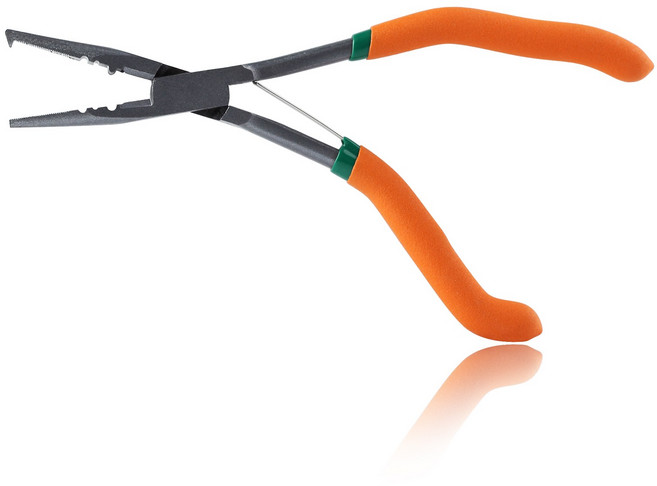 SPEEDWOX 낚시 플라이어 롱 리치 톱니 턱 스플릿 링 플라이어 (커터 포함) 후크 제거 소금물 낚시 크림퍼 플라이어, 1개