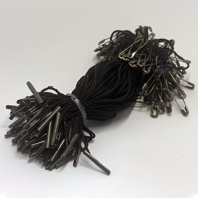 옴니스 실고리핀 [녹 안쓰는 동핀] 택고리핀 핀고리 상표끈 가격표 상표끈, 1000개, 블랙실-흑니켈핀