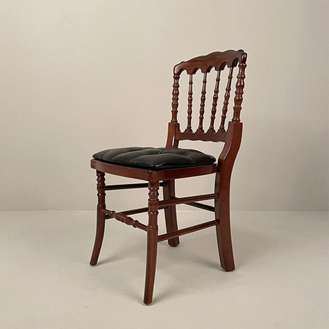 나폴레옹 원목 체어 엔틱 식탁의자 카페 인테리어 빈티지 북유럽 의자 CBA, 월넛, 1개